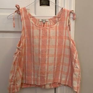 Swing plaid bow shirt